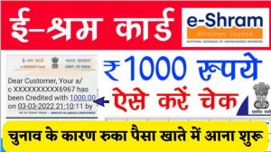 E Shram Card Payment