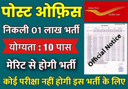 Post Office Merit Bharti