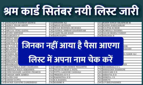 Shram Card New List