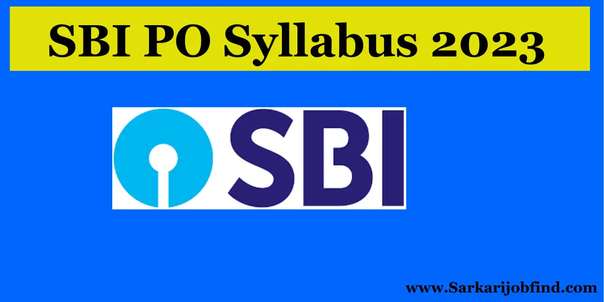 SBI PO Sallabus