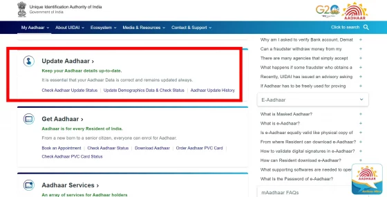 Aadhar Update