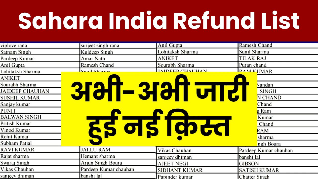 Sahara India Refund List