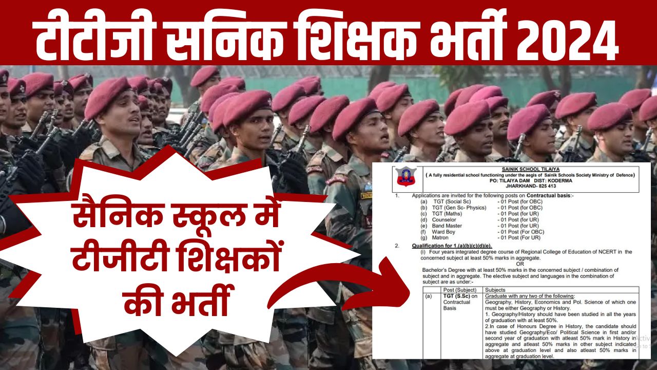 Sainik School Tilaiya TGT Recruitment