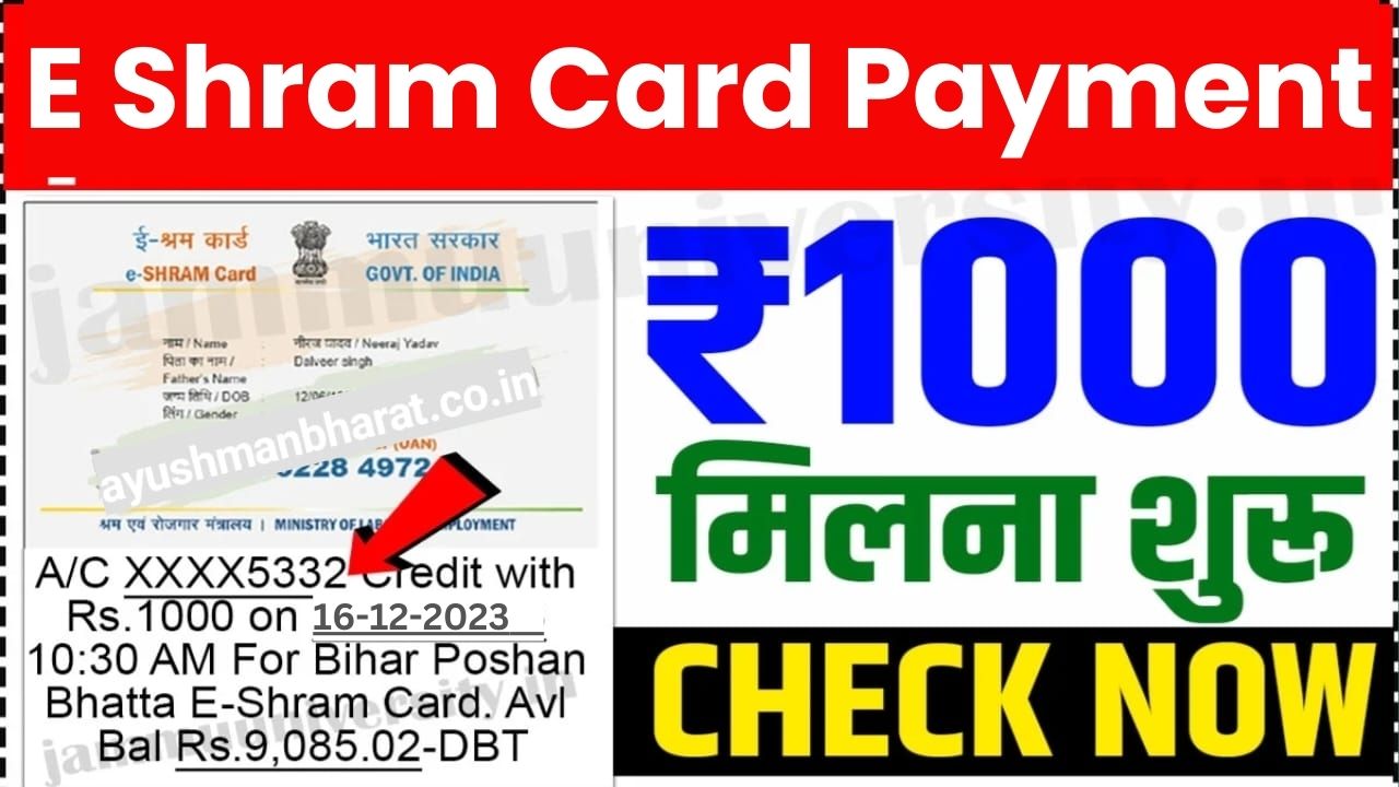 E Shram Payment